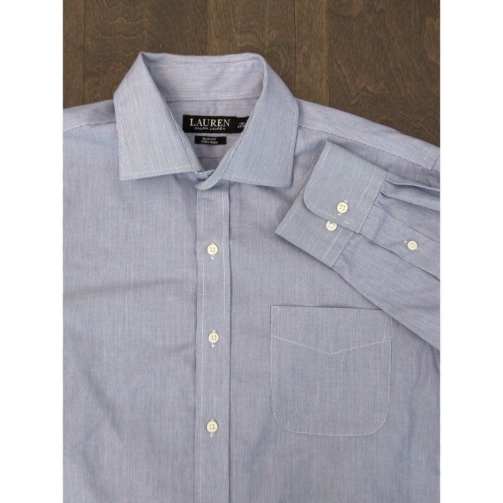 Ralph Lauren Slim Fit Dress Shirt Mens 16.5 34/35 Purple Button Down Long Sleeve